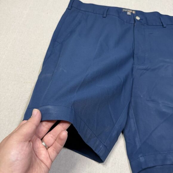 Peter Millar Wicking Golf Shorts 8.5” Mens 36 Navy Blue Performance Lightweight - Picture 3 of 7